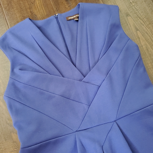Adrienne Vittadini Fitted Dress Size 6 Blue Summer Business Casual Design Front - Picture 2 of 10